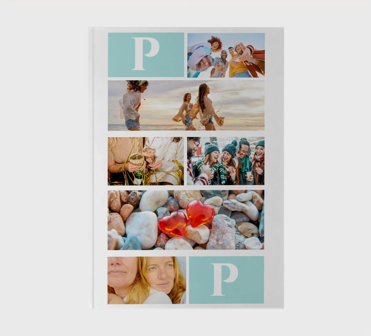 Personalisierte Collage: Fotos und Monogramm einfach hinzufügen Notizbuch von Studio Patruschka