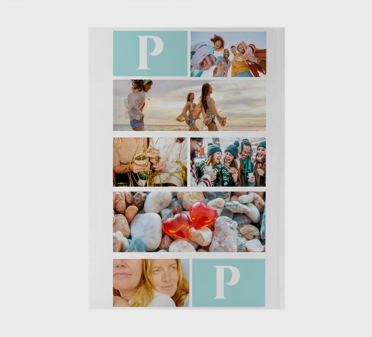 Personalisierte Collage: Fotos und Monogramm einfach hinzufügen Notizbuch von Studio Patruschka