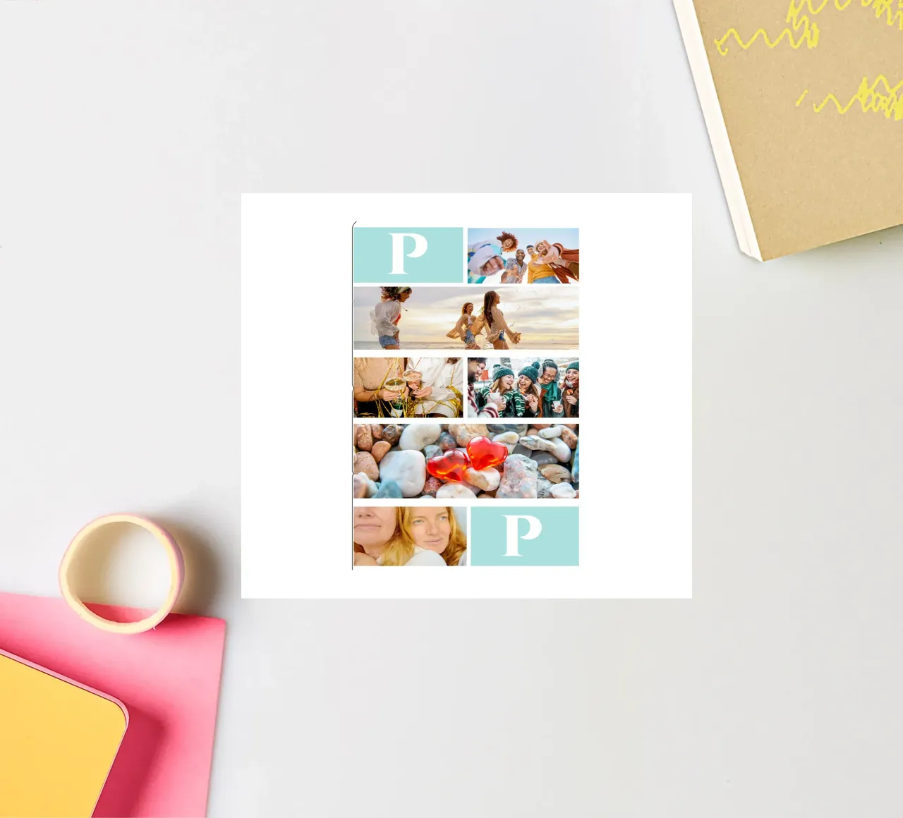 Collage personalizzato: Aggiungi facilmente foto e monogramma adesivo da Studio Patruschka
