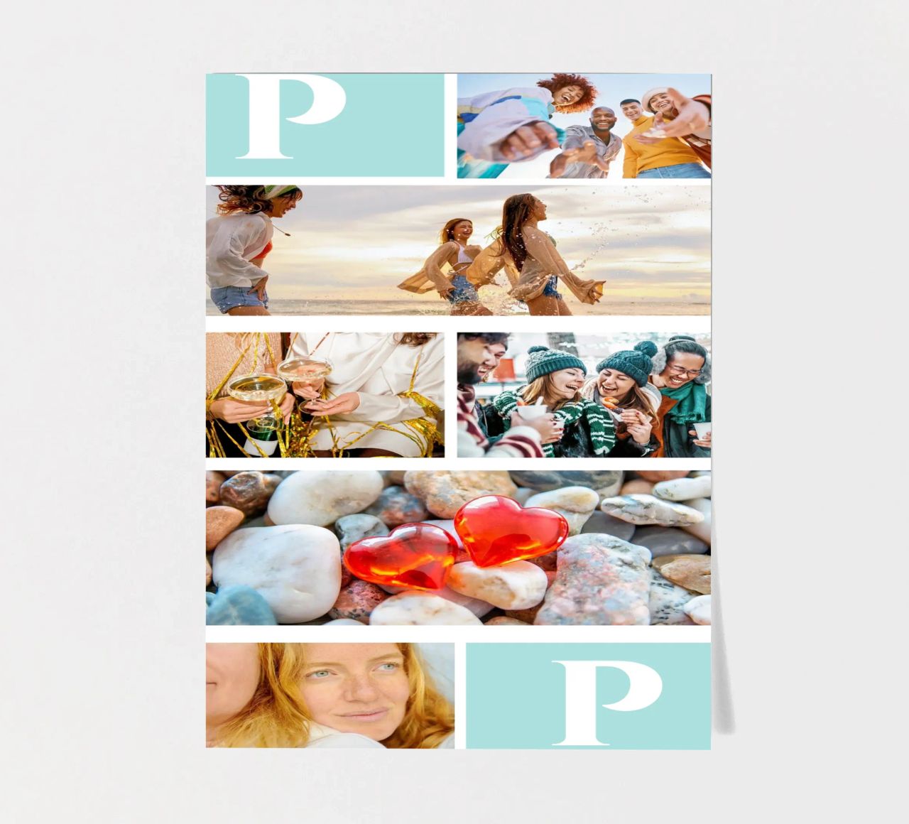 Personalisierte Collage: Fotos und Monogramm einfach hinzufügen Stickerbogen von Studio Patruschka
