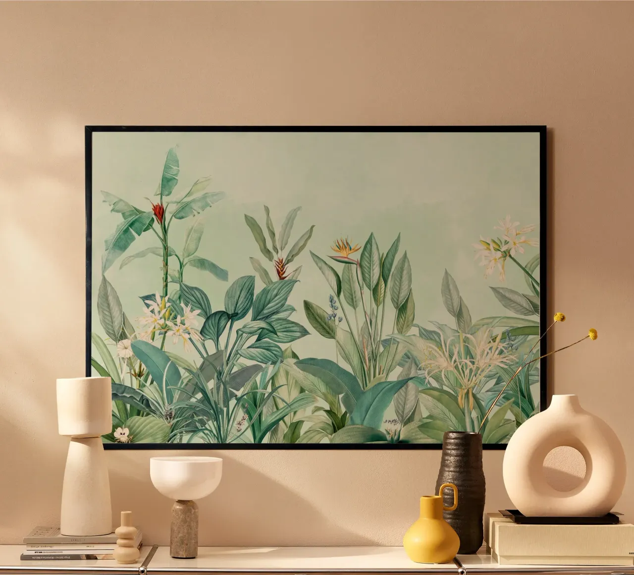 Giardino tropicale vintage poster con telaio in plastica da Vintage World - Uta Naumann