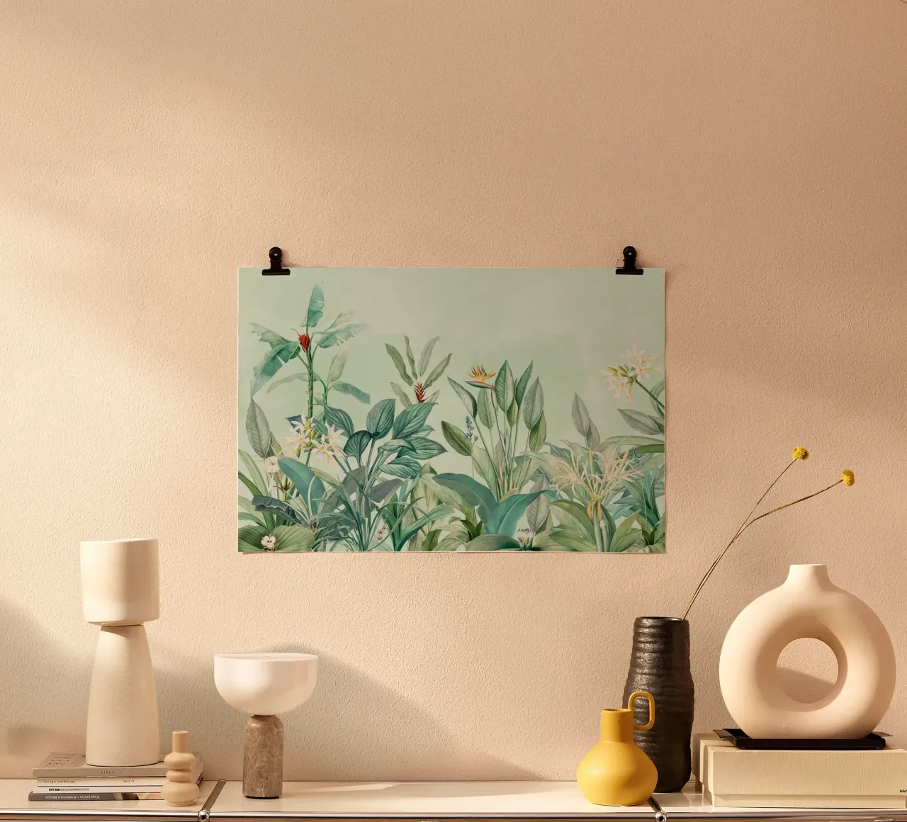 Giardino tropicale vintage poster con telaio in plastica da Vintage World - Uta Naumann