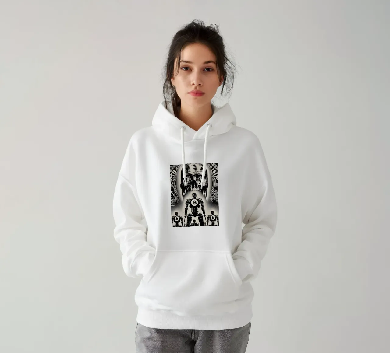 T2000_X1_BTC felpa con cappuccio da Crypto_Jungle