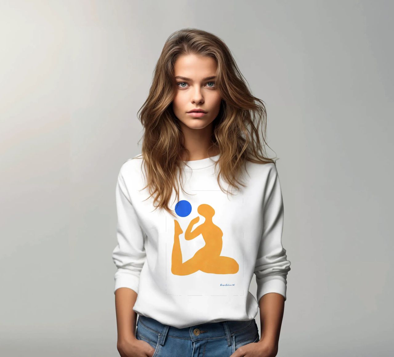 Patchwork Glow sweatshirt by Mike Leymi