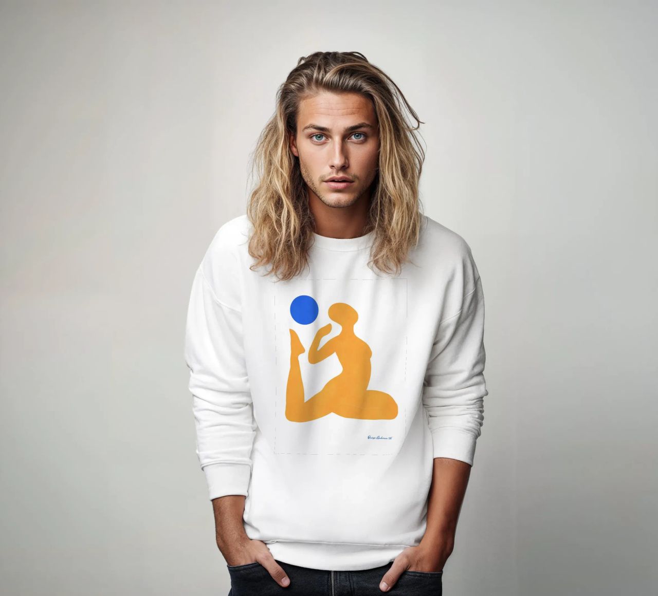 Patchwork Glow sweatshirt by Mike Leymi