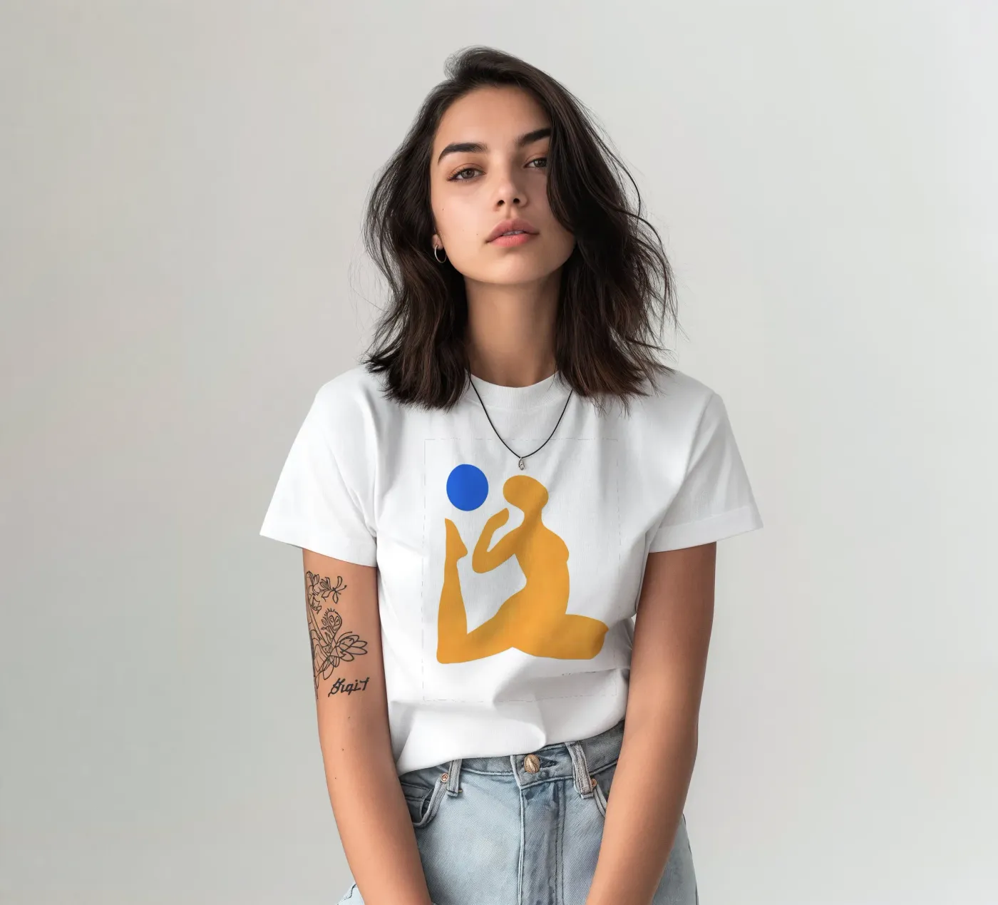 Patchwork Glow t-shirt van Mike Leymi