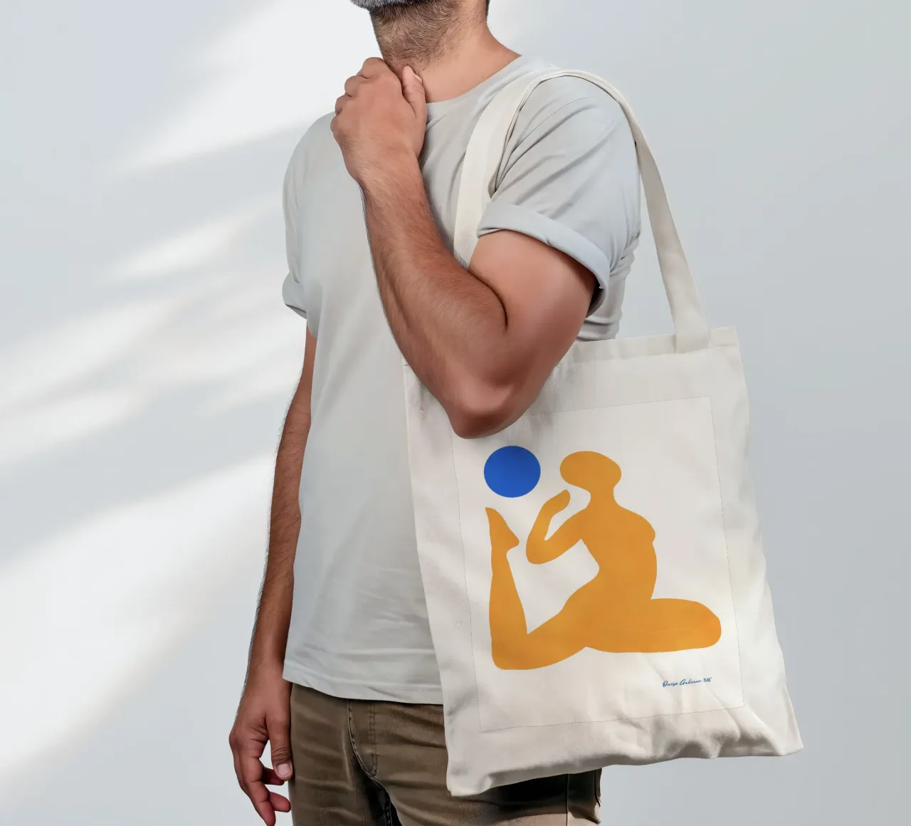 Patchwork Glow borsa in juta da Mike Leymi