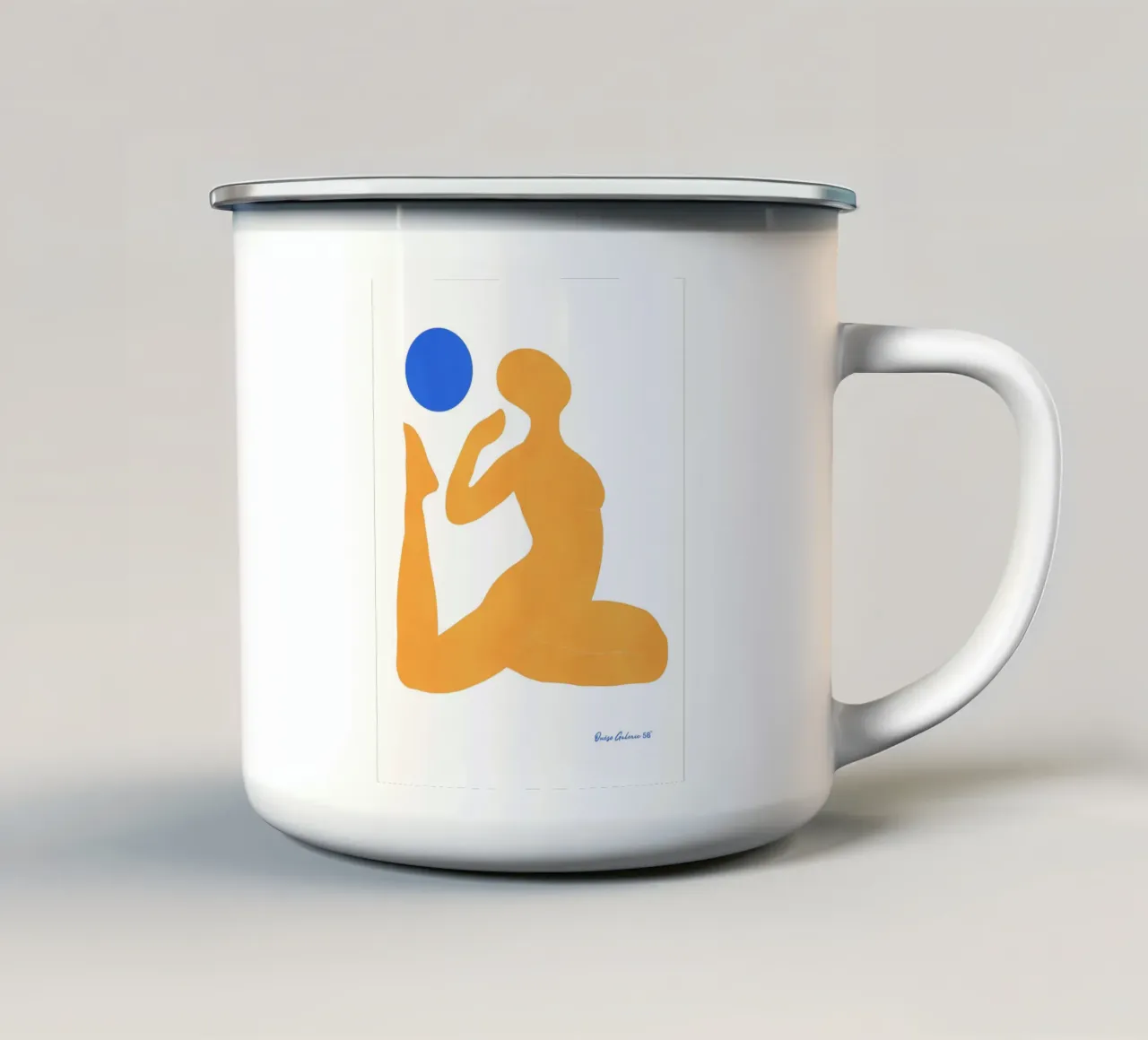 Patchwork Glow mug en émail de Mike Leymi