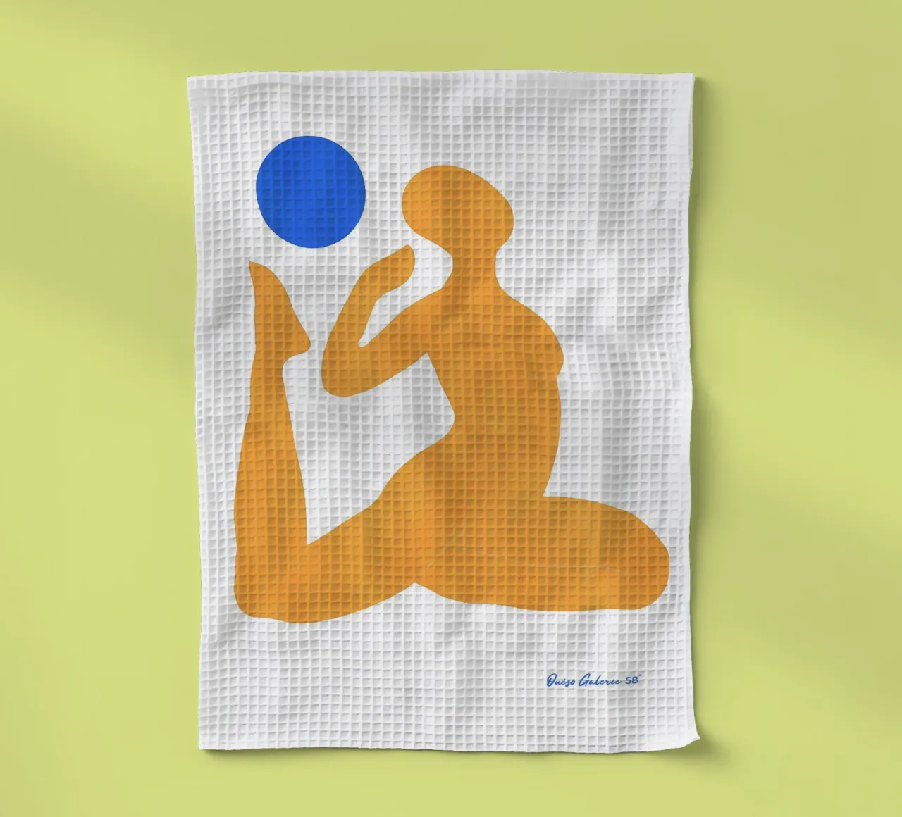 Patchwork Glow tea towel by Mike Leymi