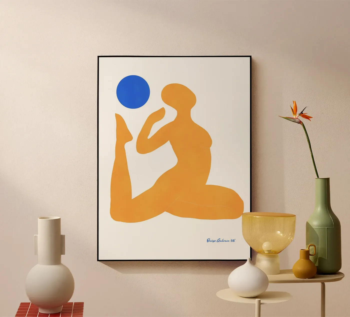 Patchwork Glow acryl van Mike Leymi