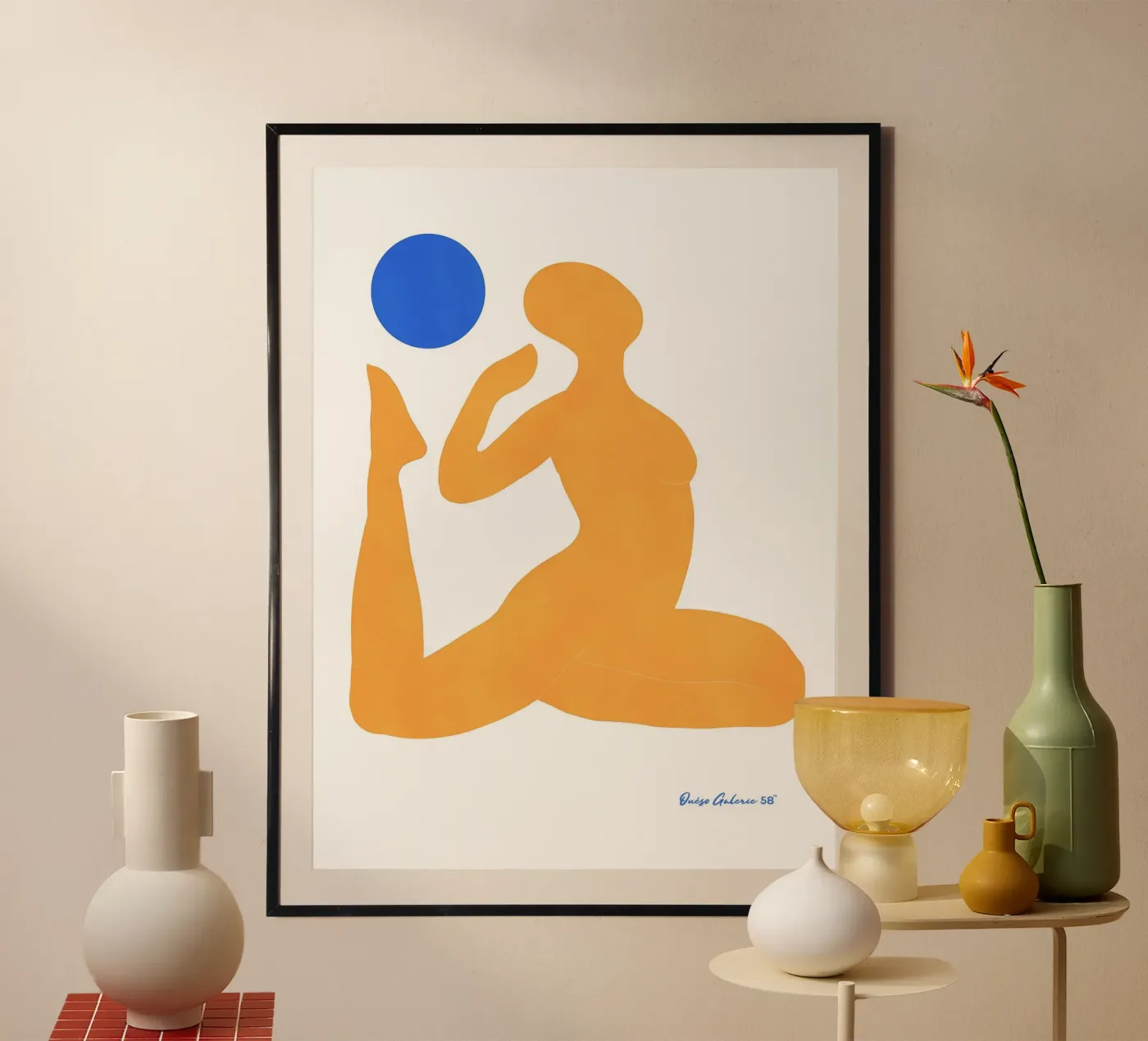 Patchwork Glow poster van Mike Leymi