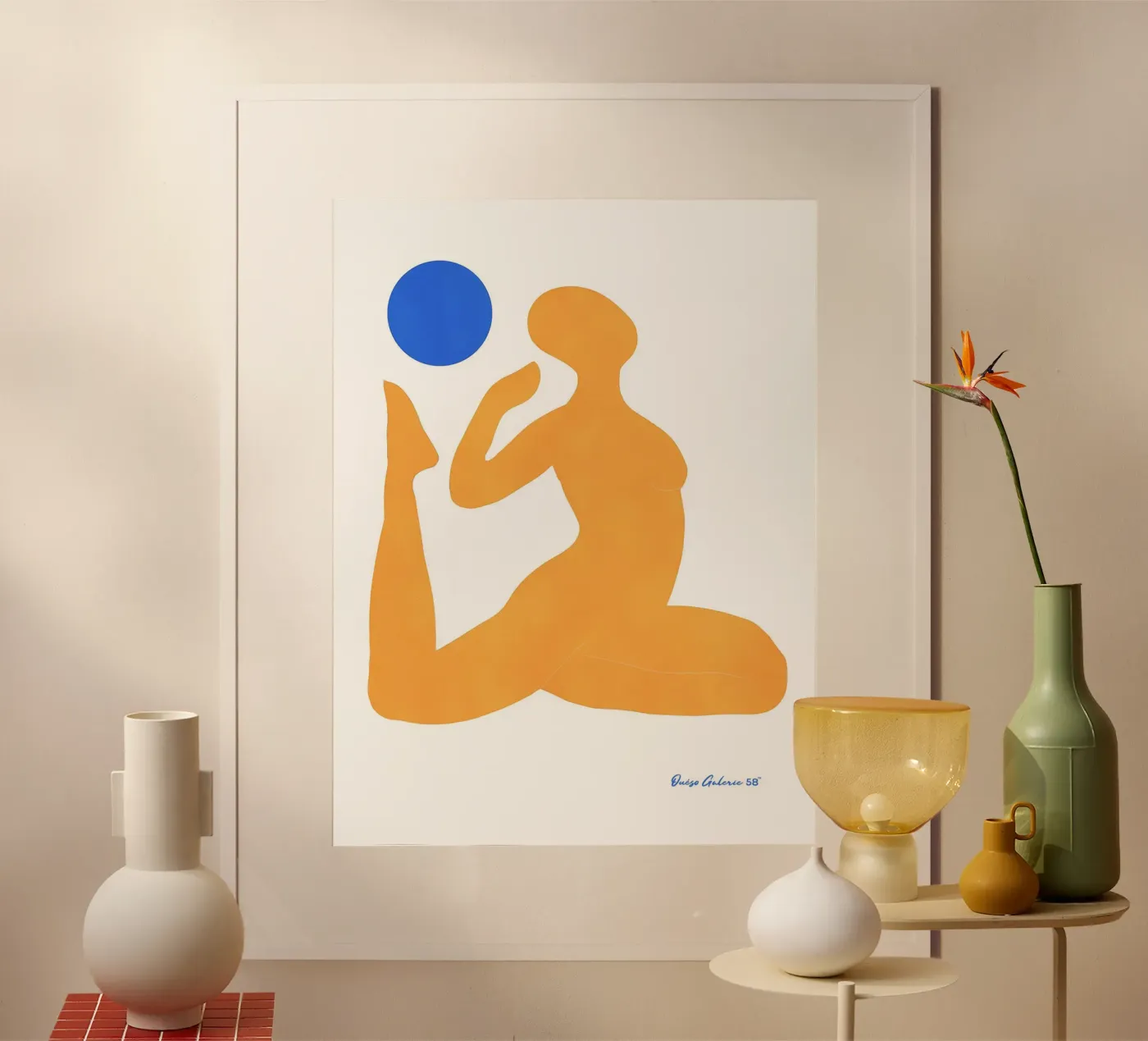 Patchwork Glow poster van Mike Leymi