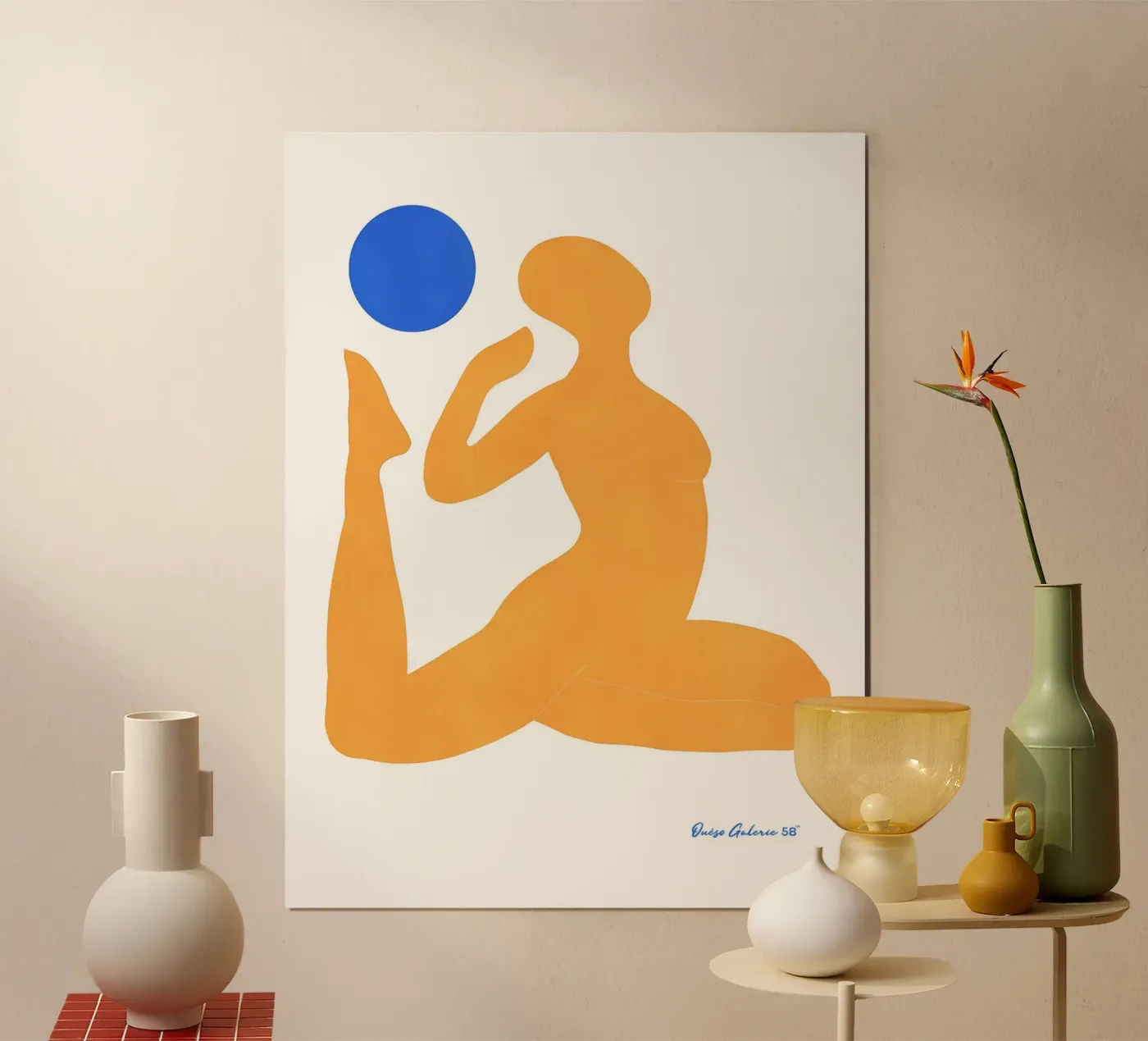 Patchwork Glow poster van Mike Leymi