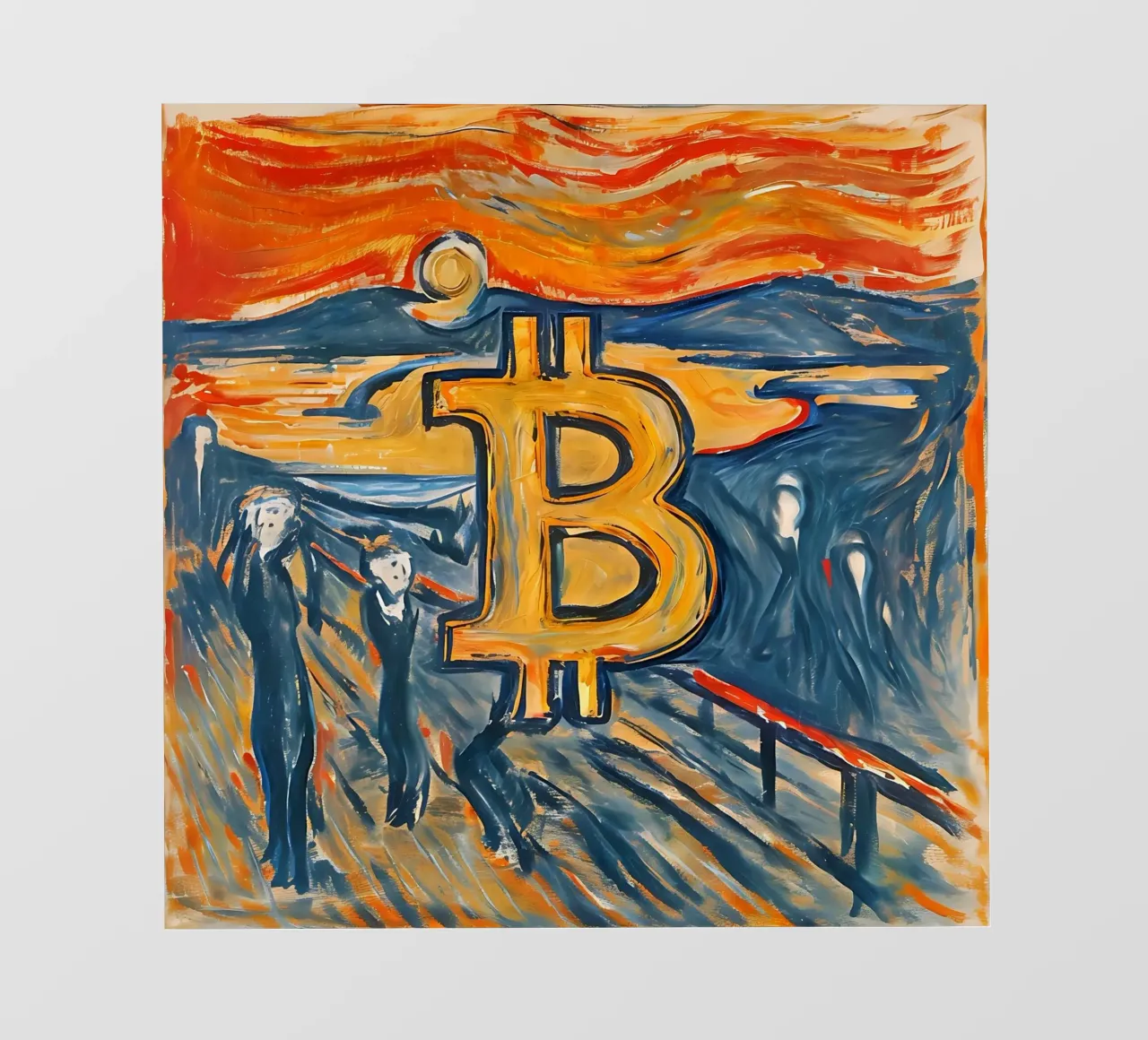 Munch_Inspiration_BTC pellicola backlit da Crypto_Jungle