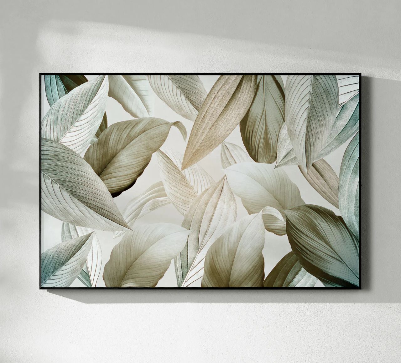 Tuin met tropisch sepia gebladerte acryl van Vintage World - Uta Naumann