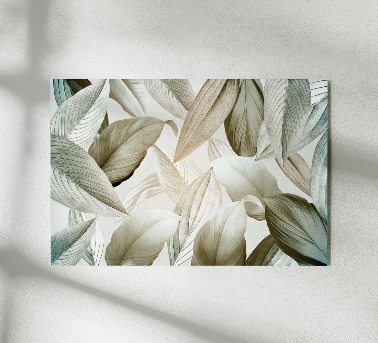Tuin met tropisch sepia gebladerte acryl van Vintage World - Uta Naumann