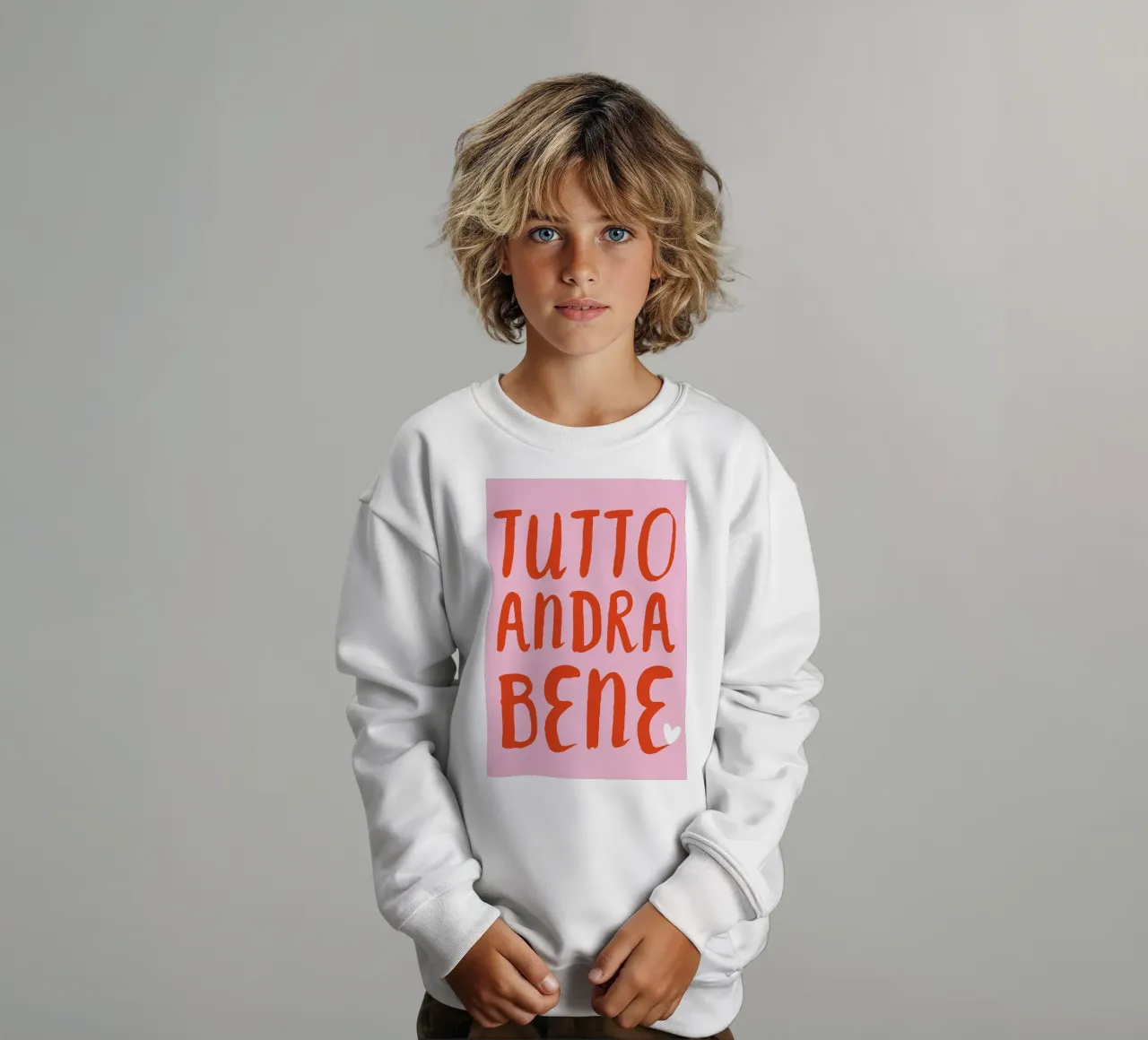 Tutto andra bene felpa bambino da Ohkimiko