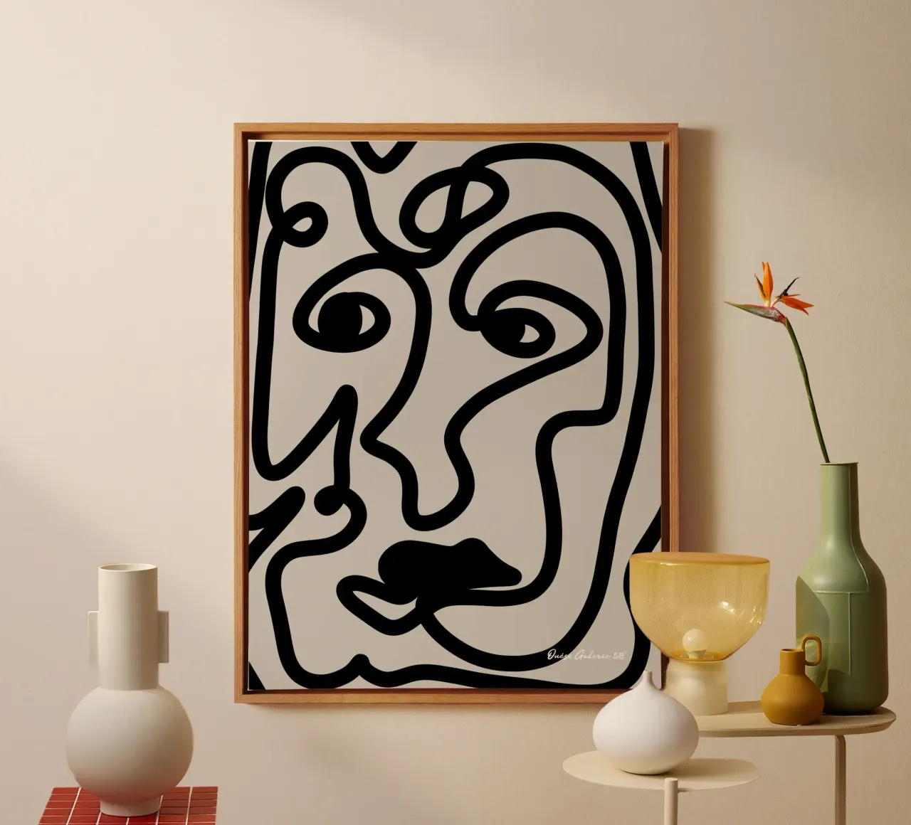 Floating Collage canvas with Floater frame by Mike Leymi
