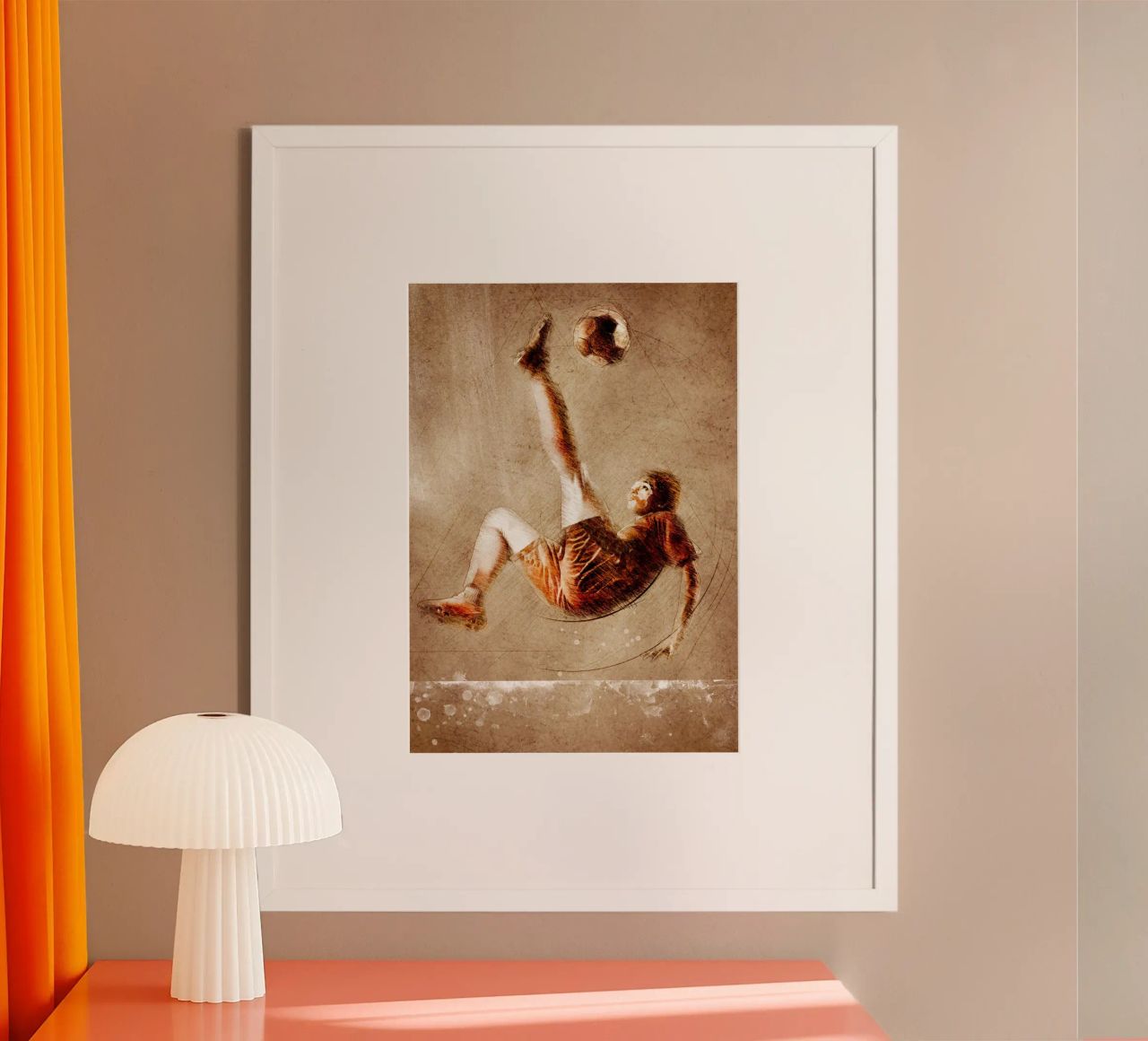 Joueur de football art sportif poster de Justyna Jaszke JBJart