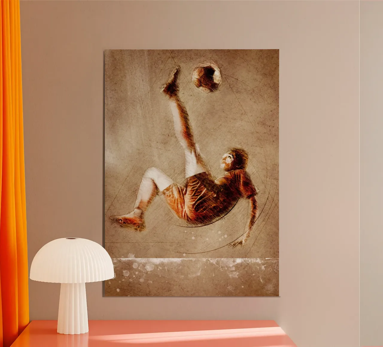 Football soccer player sport art poster by Justyna Jaszke JBJart