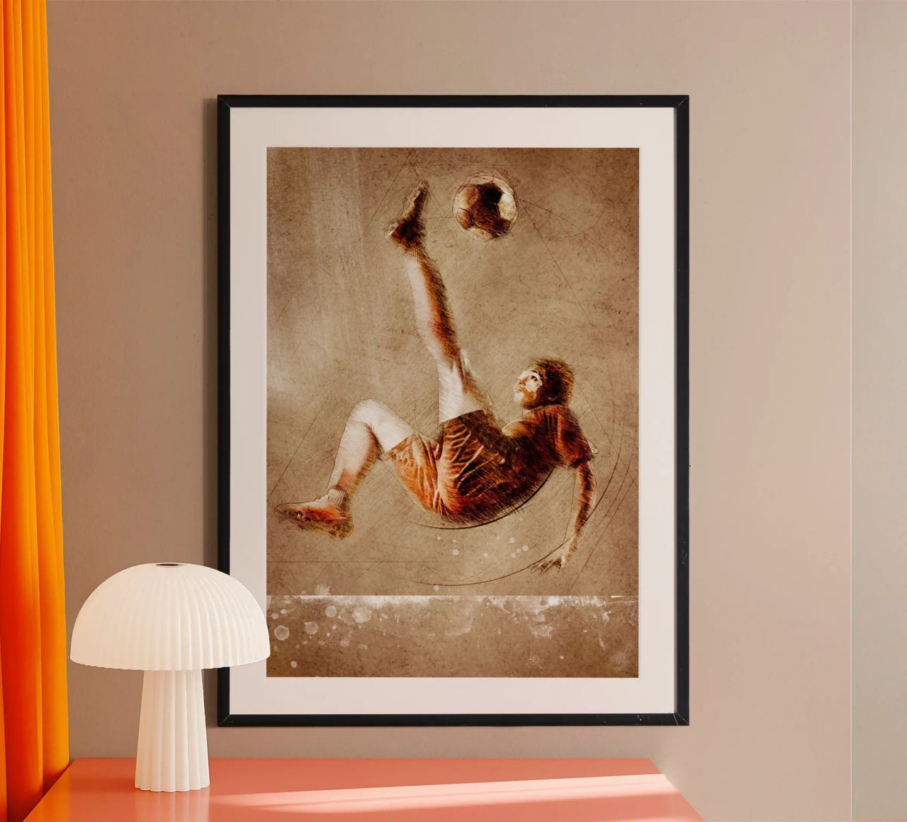 Joueur de football art sportif poster de Justyna Jaszke JBJart