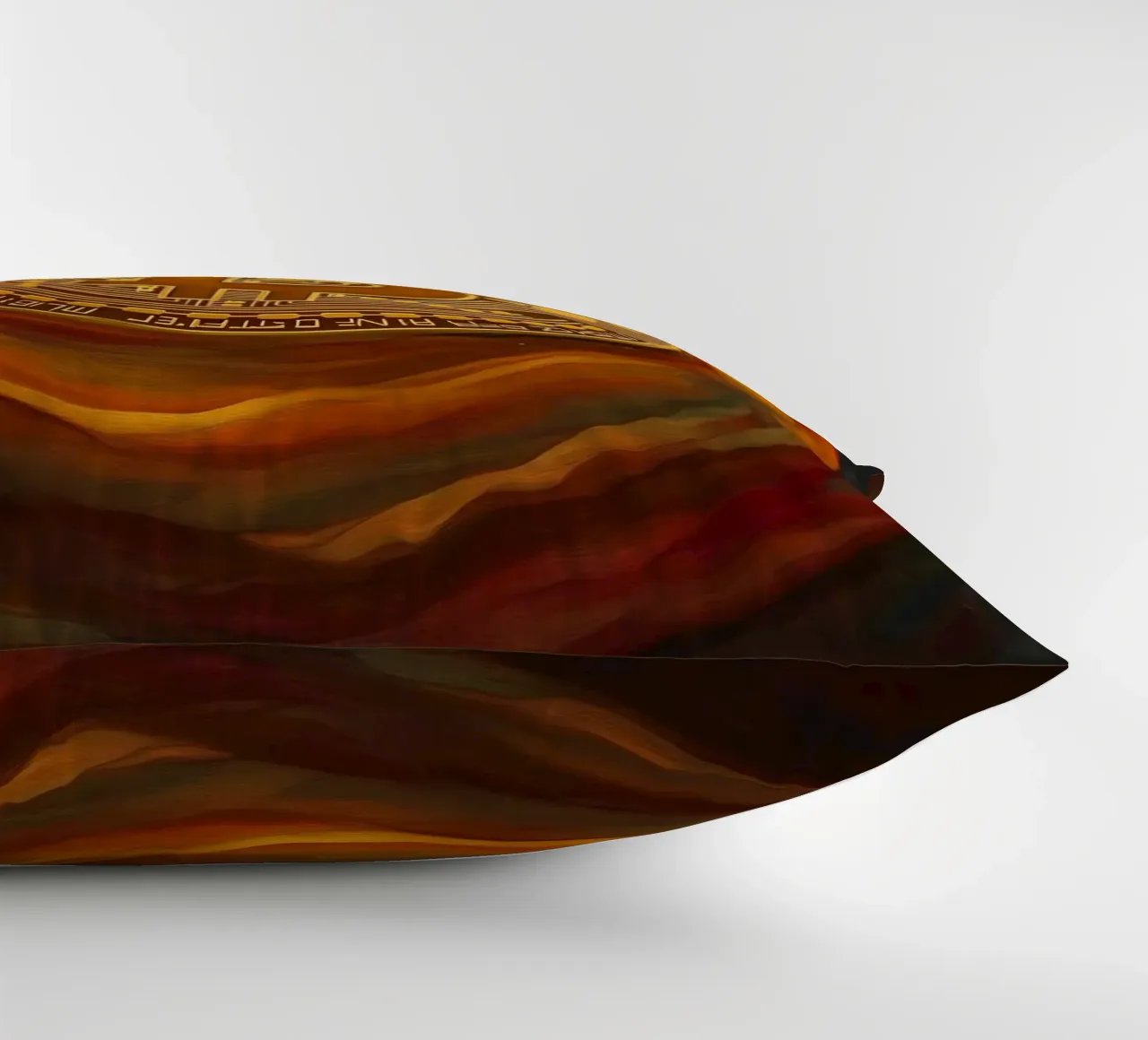 The Glow_BTC decorative cushion by Crypto_Jungle