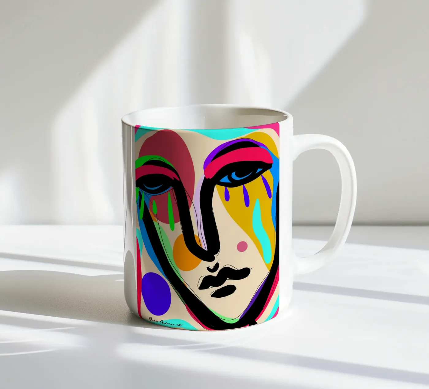Modern Flow ceramic mug by Mike Leymi