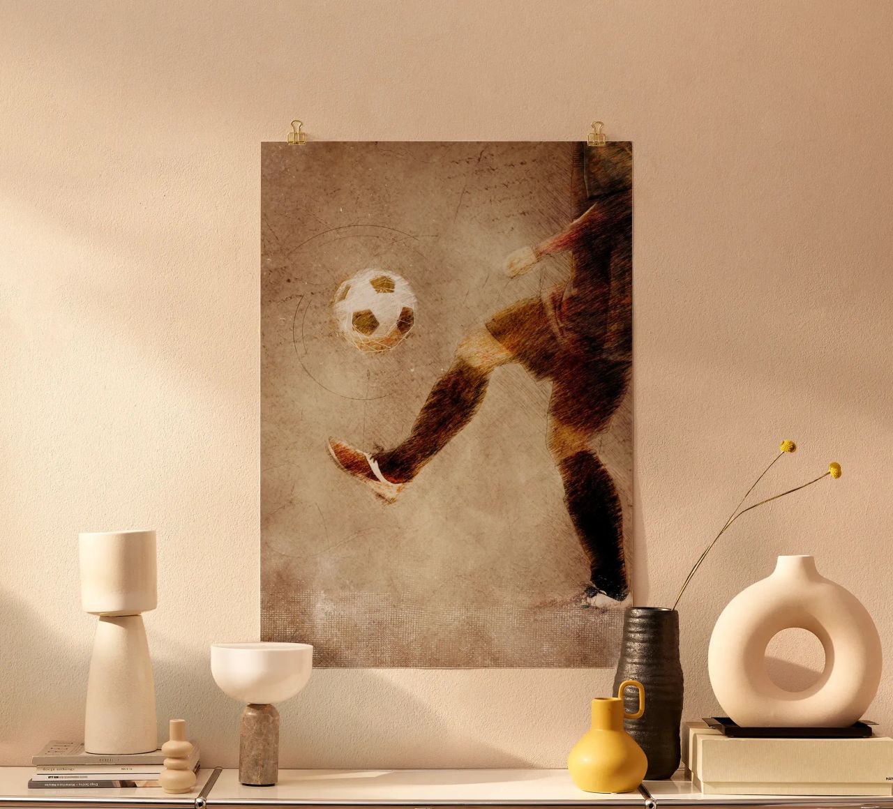 Fußball Fußballspieler Sport Kunst Poster von Justyna Jaszke JBJart