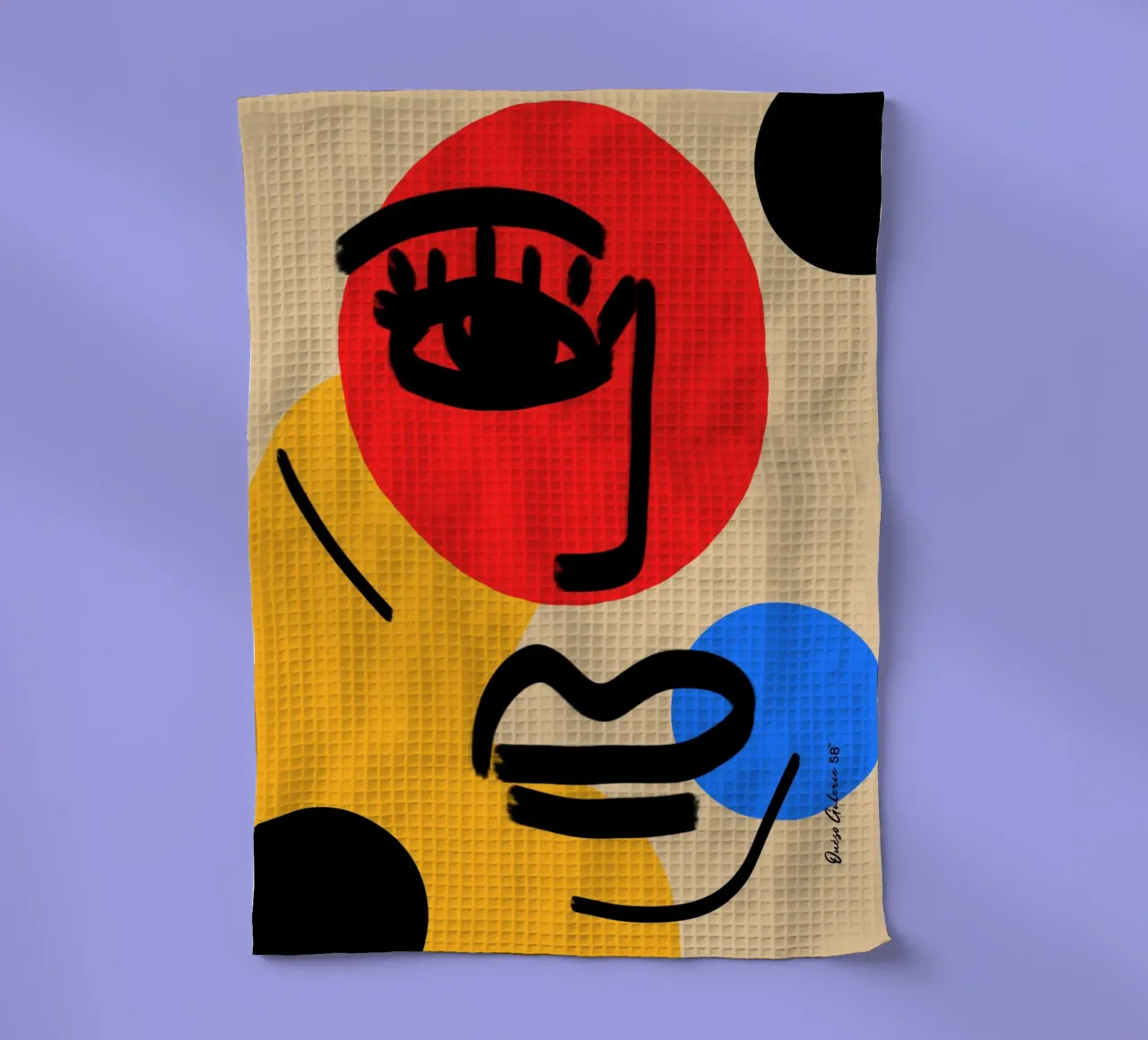 Joyful Abstraction torchon de Mike Leymi