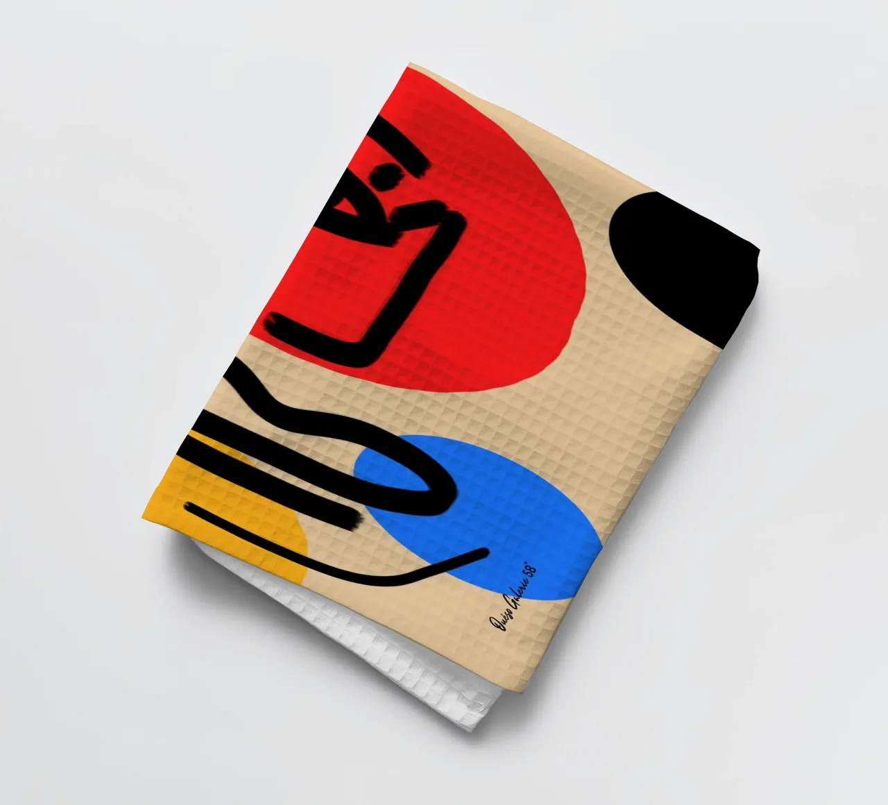 Joyful Abstraction torchon de Mike Leymi