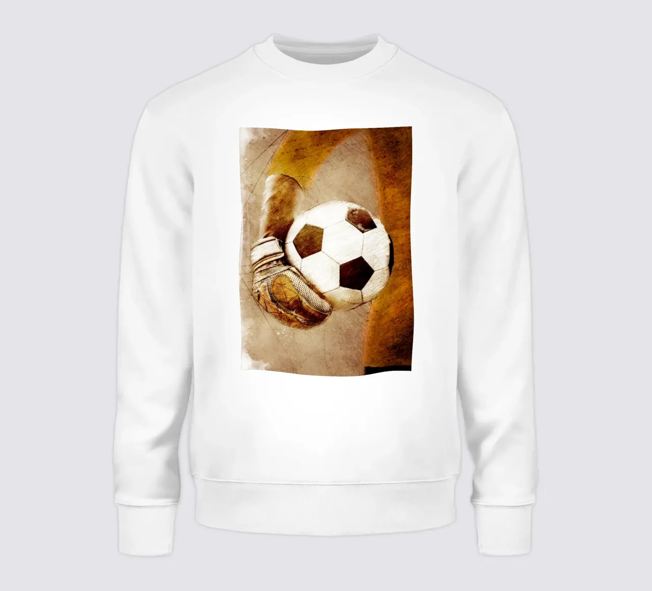 Football soccer player sport art sweatshirt by Justyna Jaszke JBJart