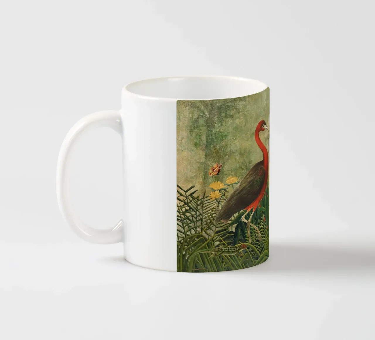 Ibis esotici d'epoca in un giardino tropicale tazza in ceramica da Vintage World - Uta Naumann