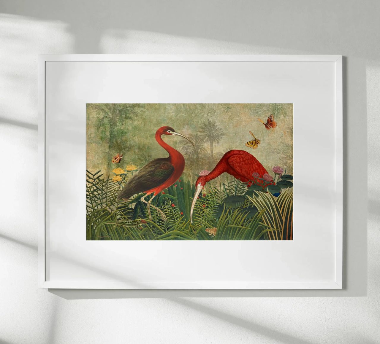 Ibis exotique vintage dans un jardin tropical poster de Vintage World - Uta Naumann