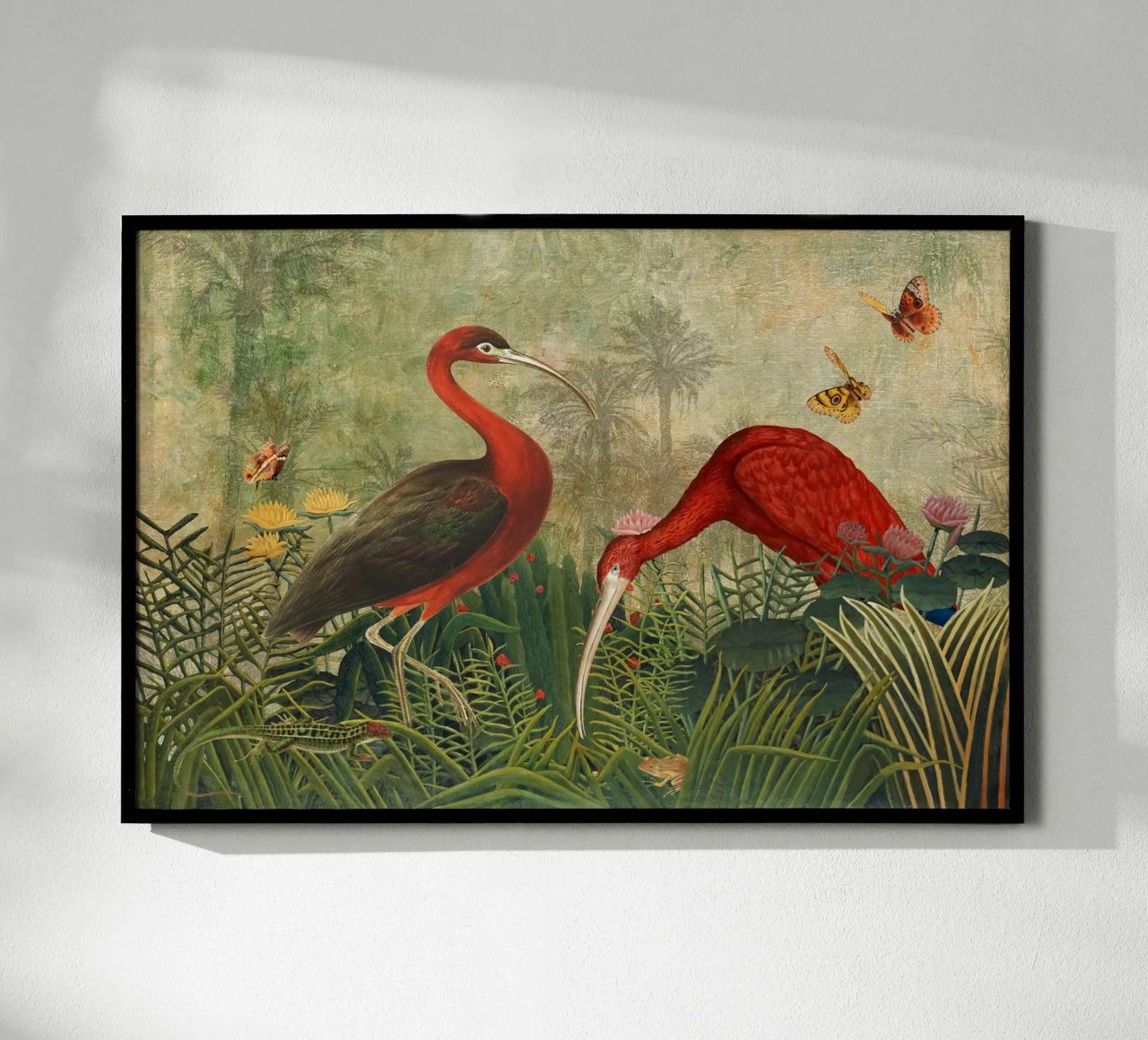 Ibis exotique vintage dans un jardin tropical poster de Vintage World - Uta Naumann