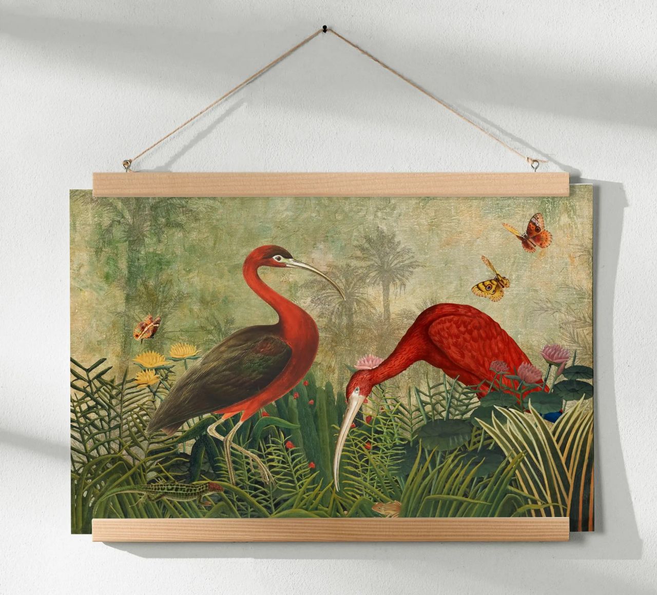 Ibis exotique vintage dans un jardin tropical poster de Vintage World - Uta Naumann