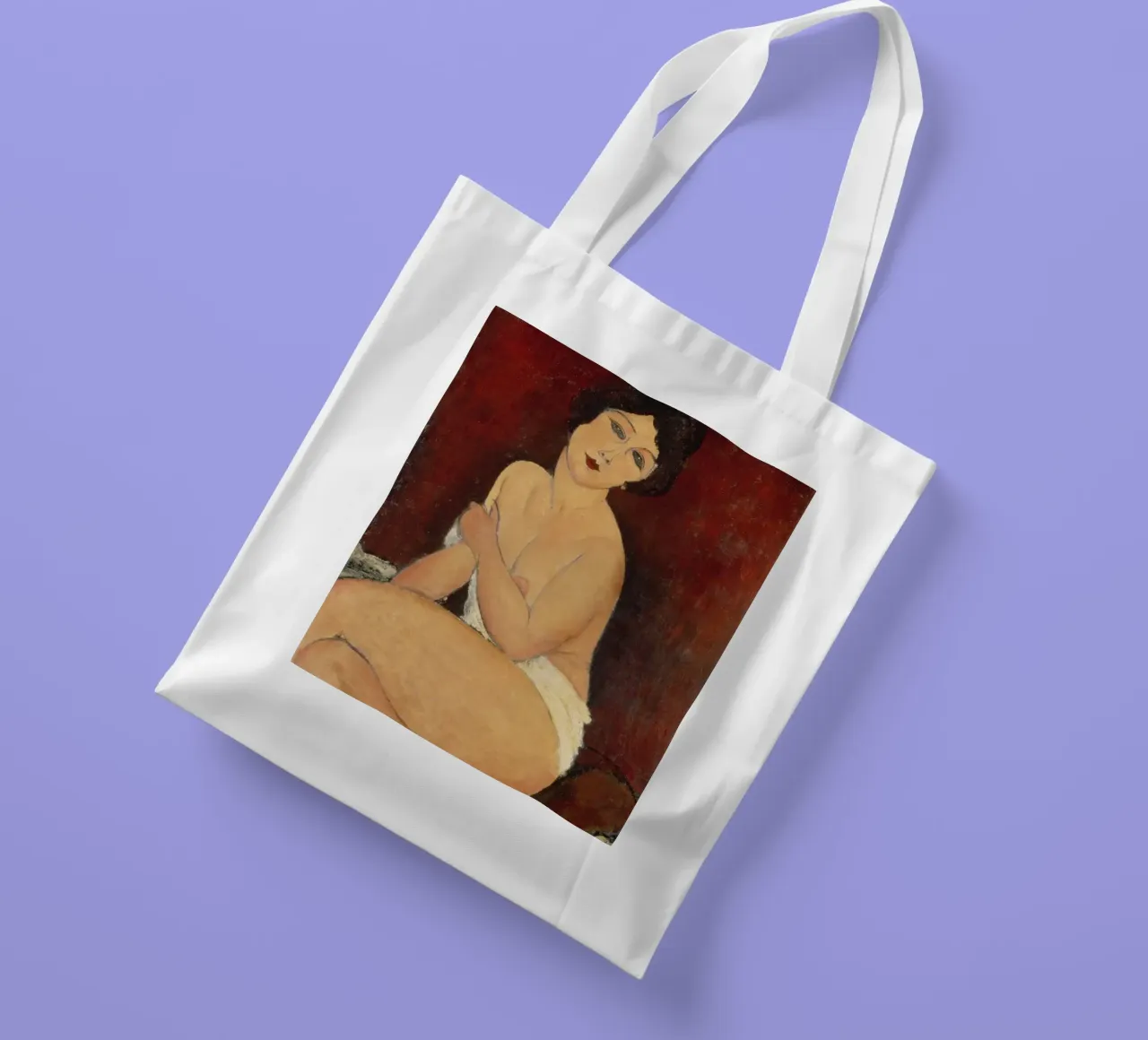 Amadeo Modigliani - Nudo seduto su un divano borsa in juta da ARTOTHEK
