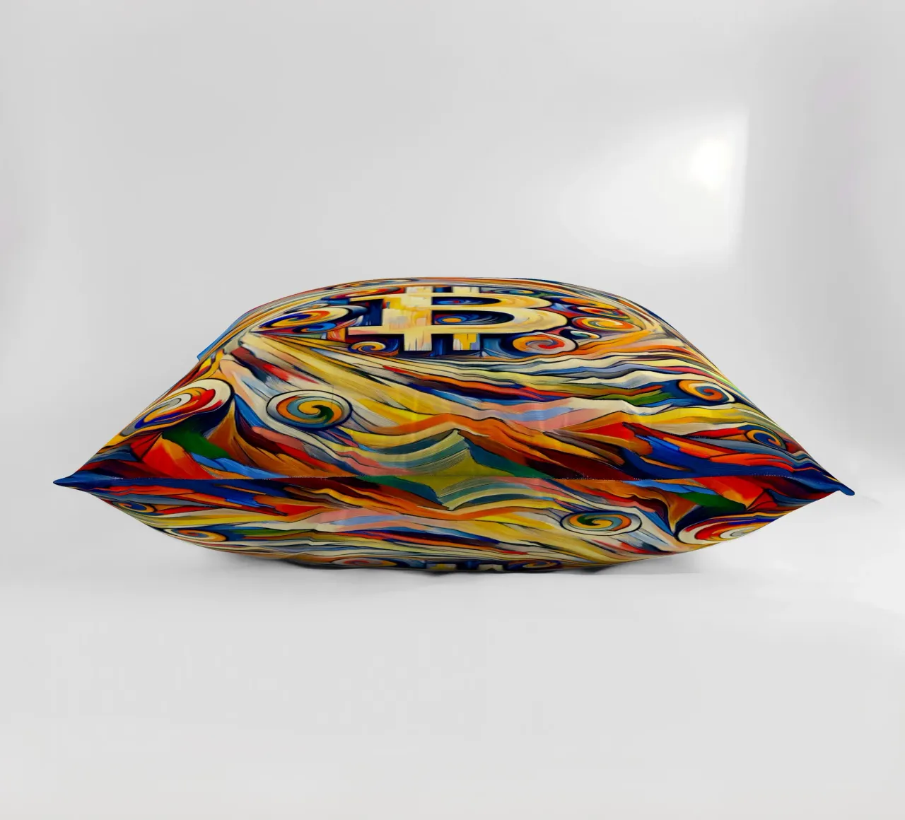 Swirl_BTC cuscino da Crypto_Jungle