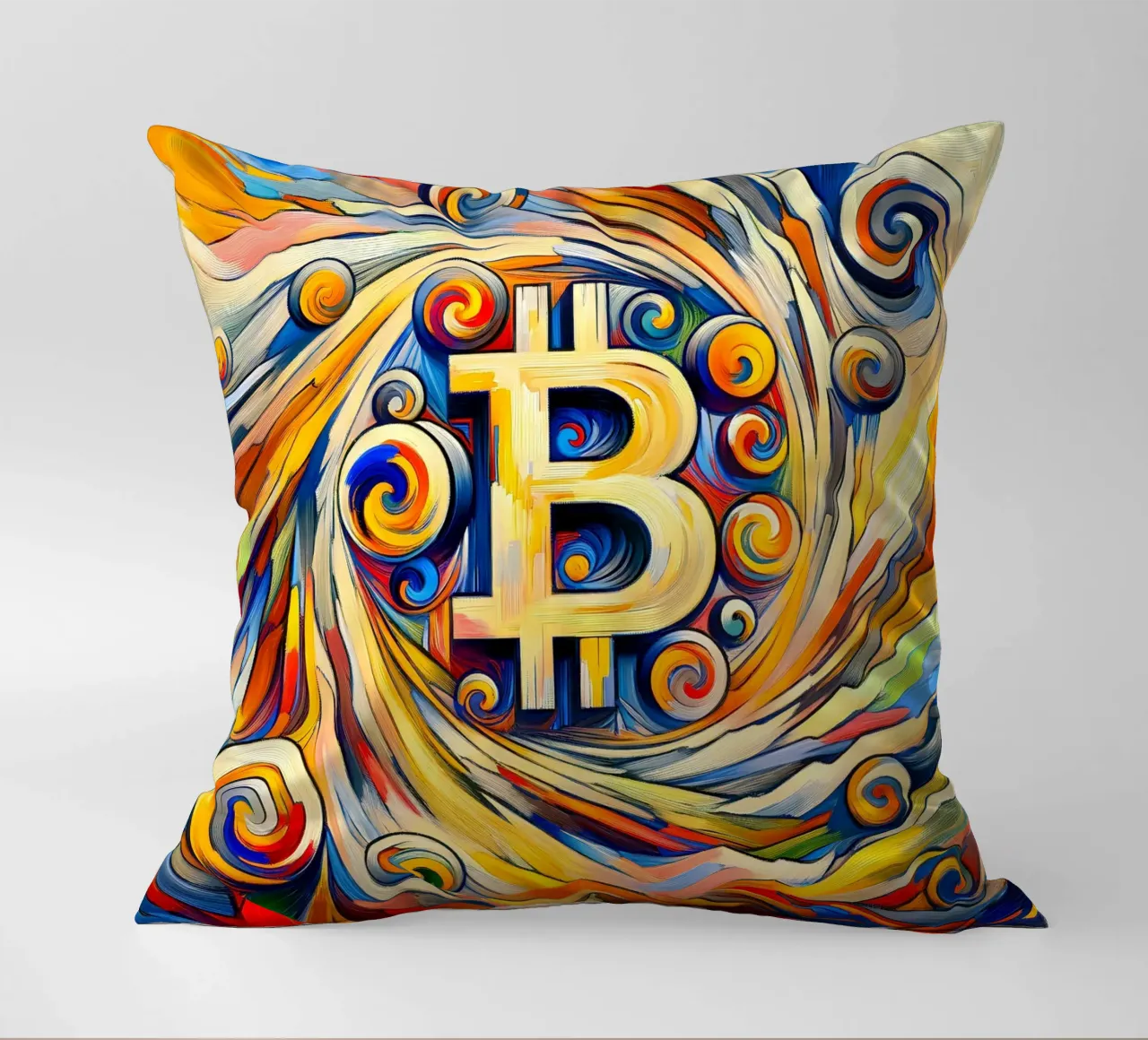 Swirl_BTC cuscino da Crypto_Jungle