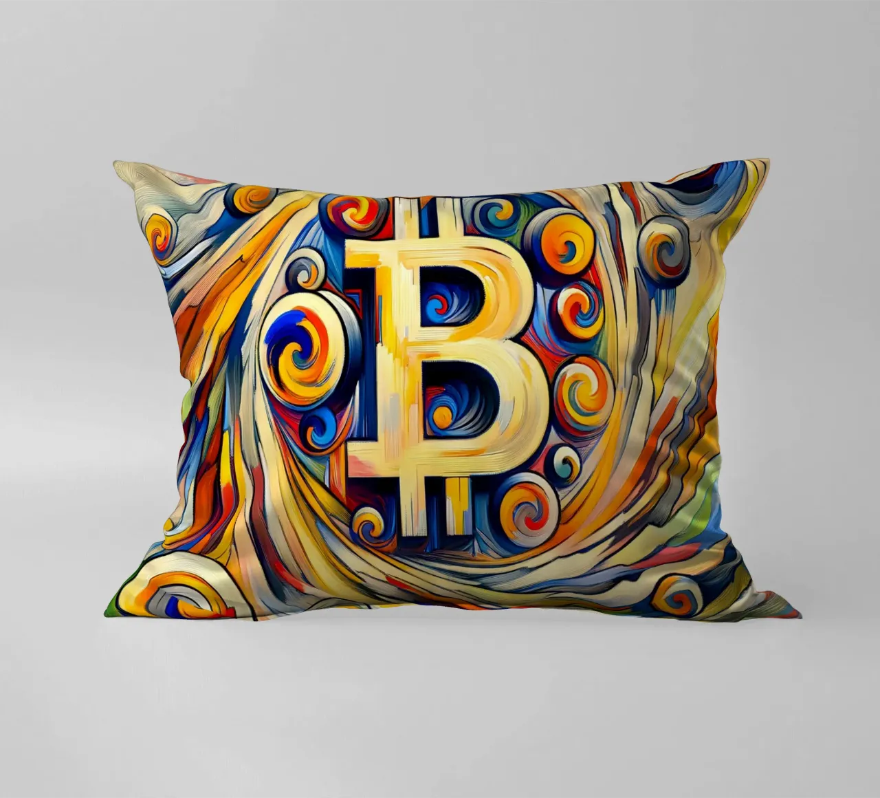 Swirl_BTC cuscino da Crypto_Jungle