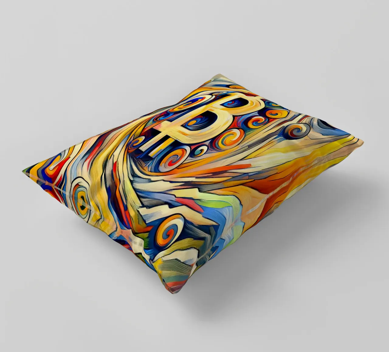 Swirl_BTC cuscino da Crypto_Jungle