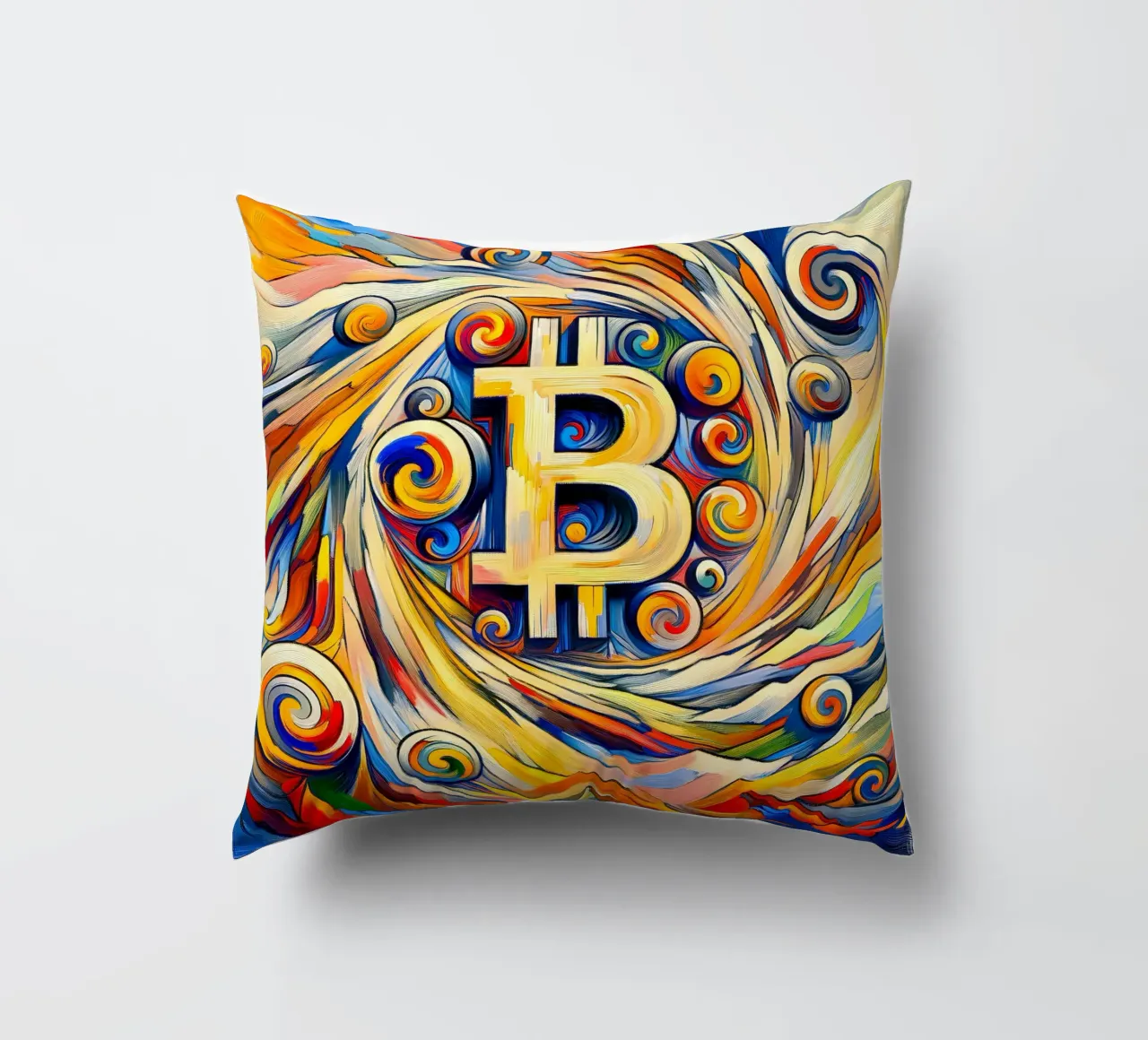 Swirl_BTC cuscino da Crypto_Jungle
