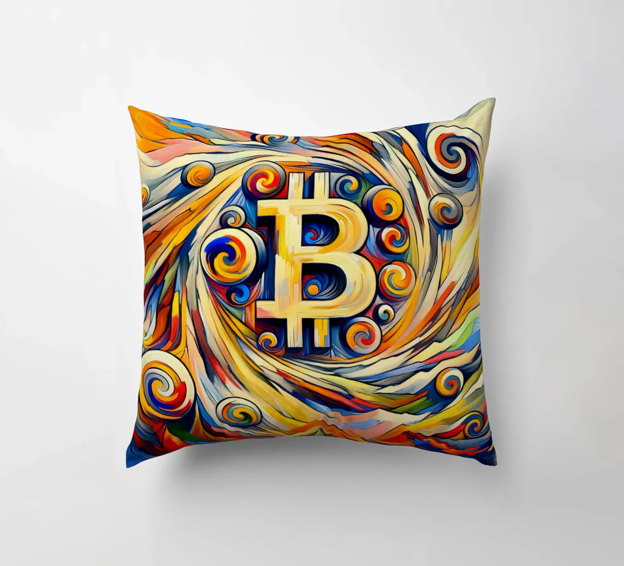 Swirl_BTC cuscino da Crypto_Jungle