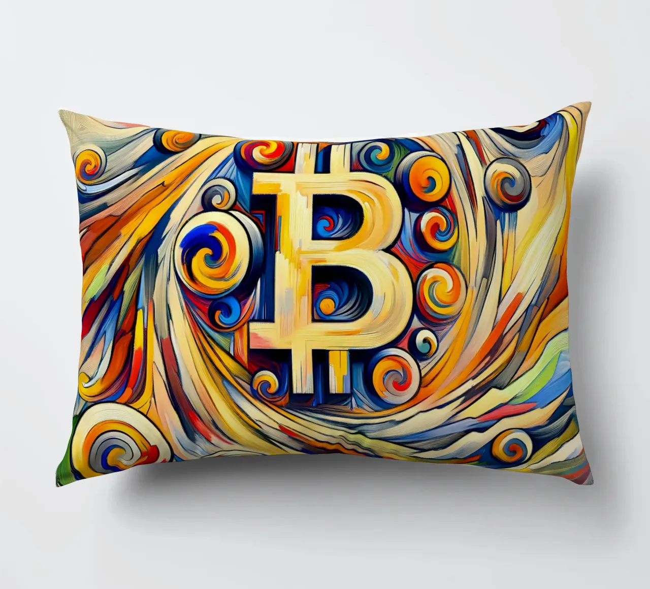 Swirl_BTC cuscino da Crypto_Jungle
