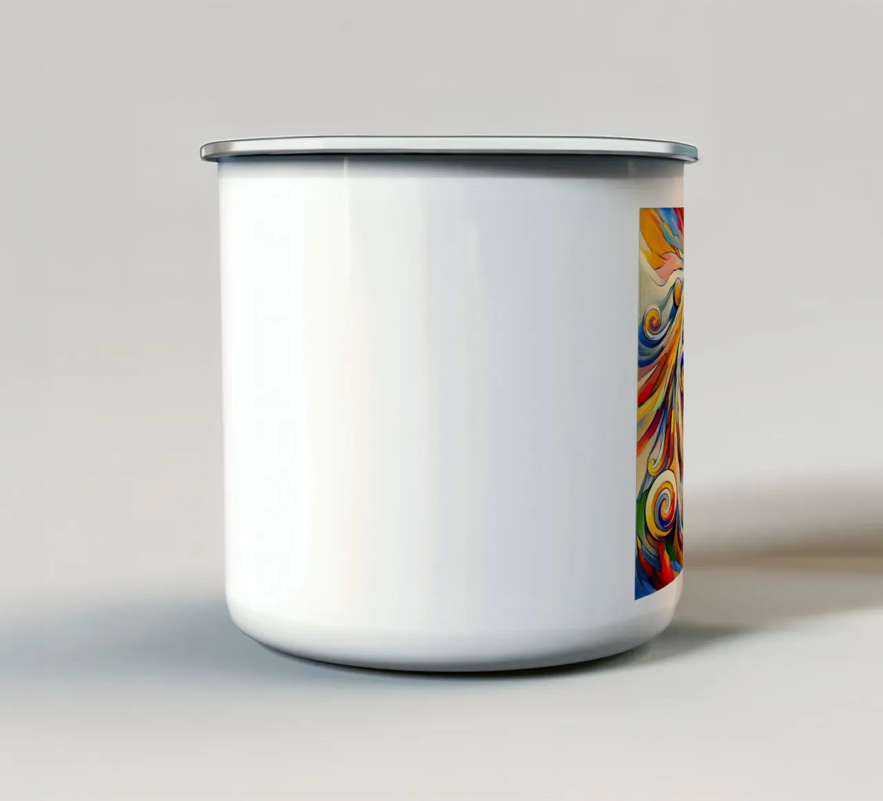 Swirl_BTC tazza in smalto da Crypto_Jungle