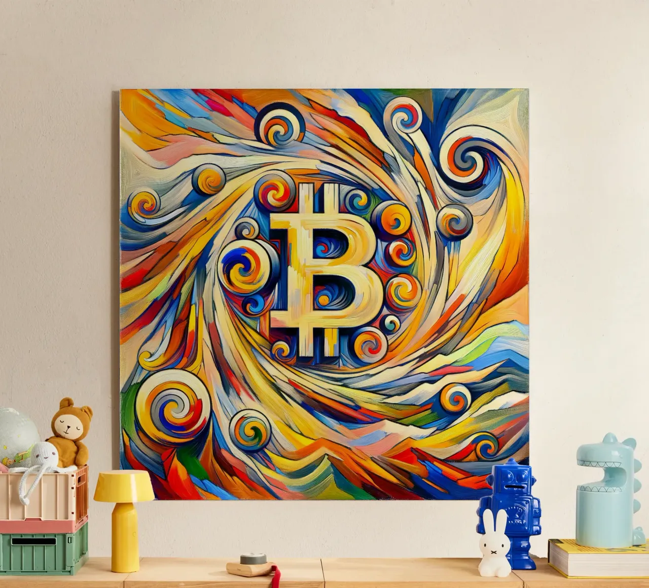 Swirl_BTC plexiglass da Crypto_Jungle