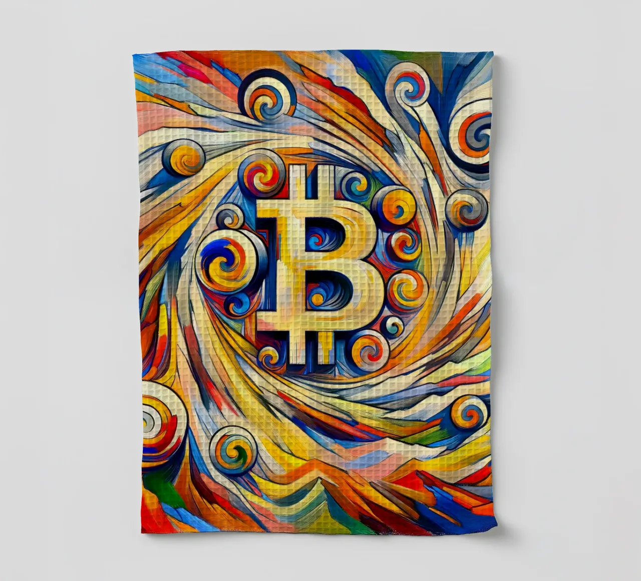 Swirl_BTC canovaccio da cucina da Crypto_Jungle
