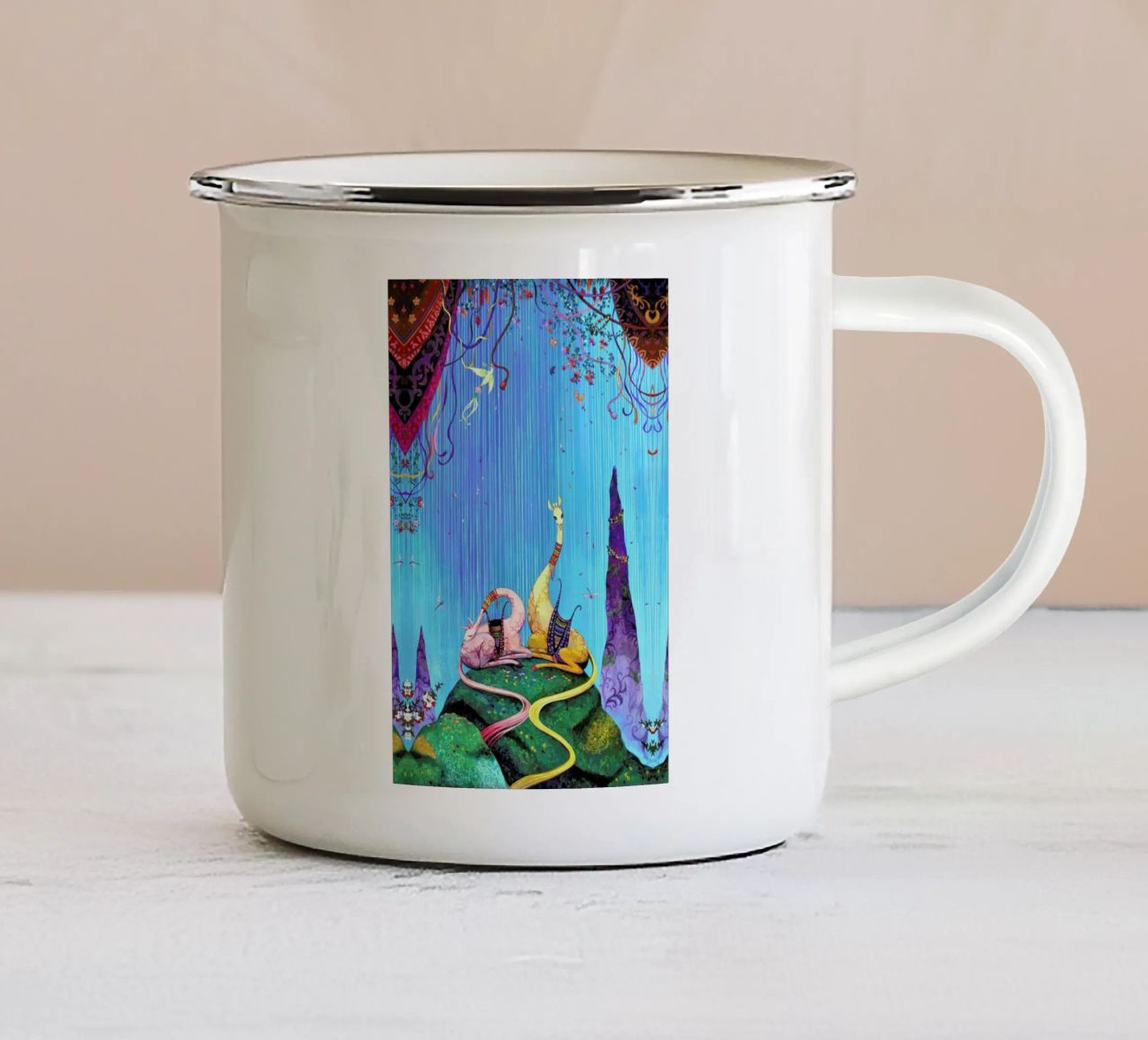 Summer Waterfall tazza in smalto da Naito Shinpei