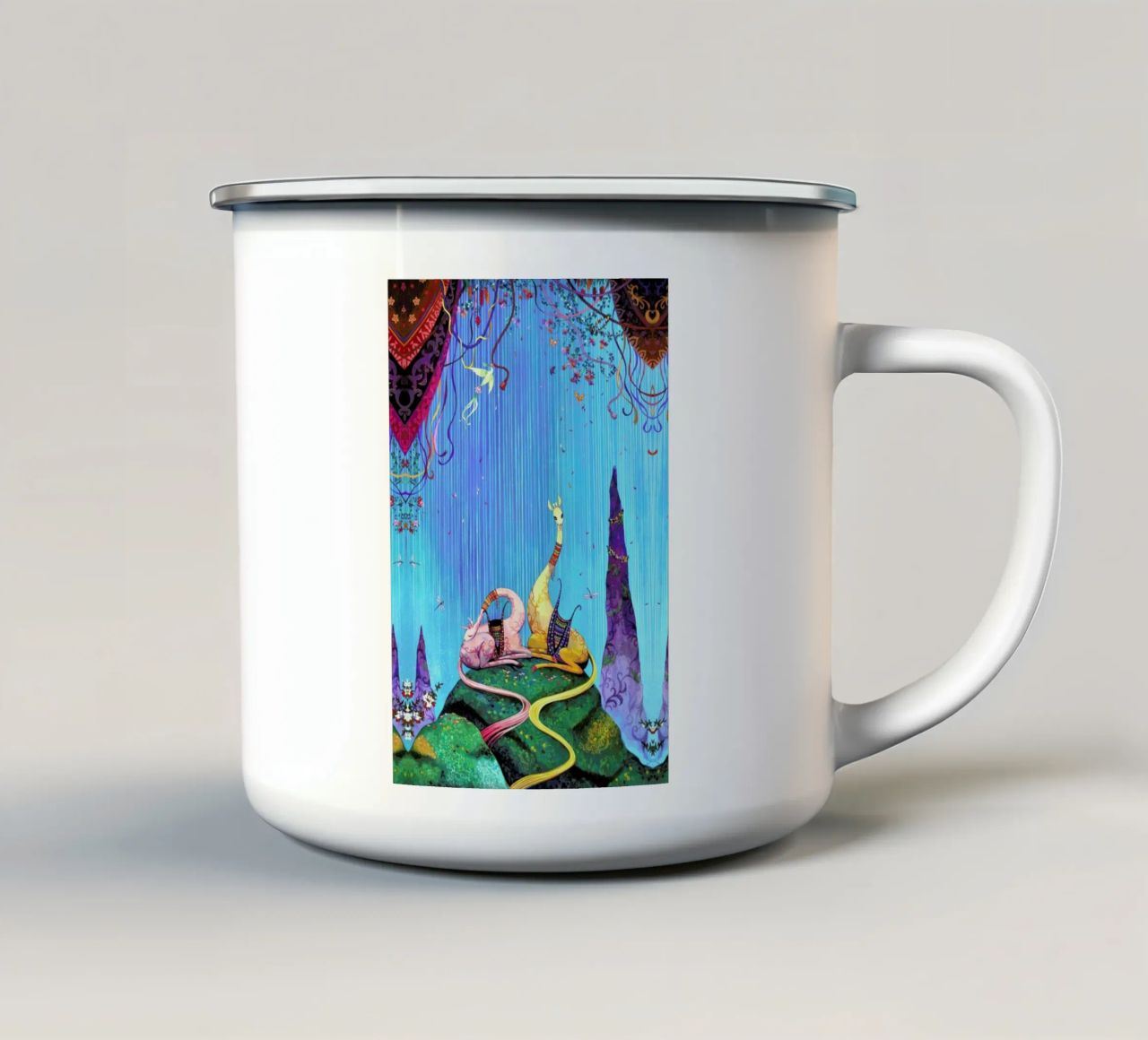 Summer Waterfall tazza in smalto da Naito Shinpei