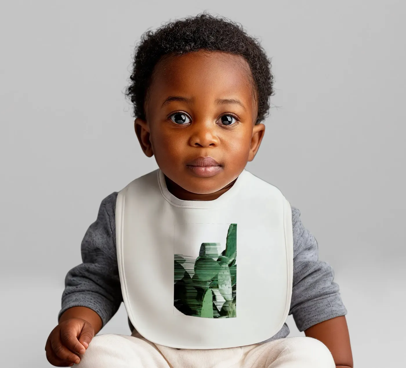 Sorted Cactus baby bib by Adam Priester