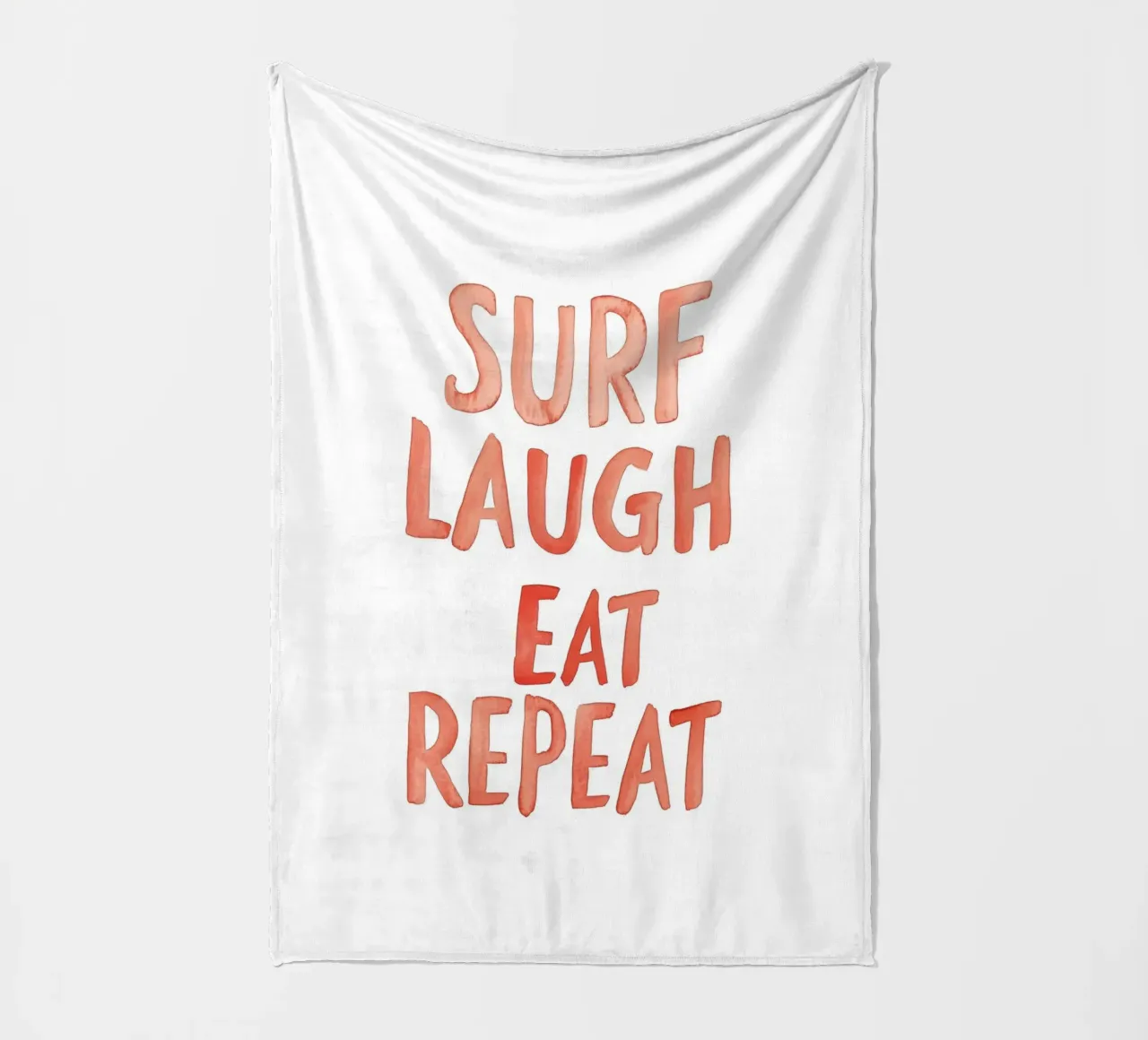 Surf Laugh Eat Repeat coperta in pile da treechild